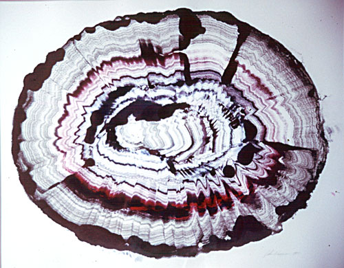 Red Agate, Ink Monotype, Artist's collection