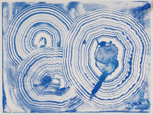 Les Agates bleues, Monotype, Collection de l'artiste